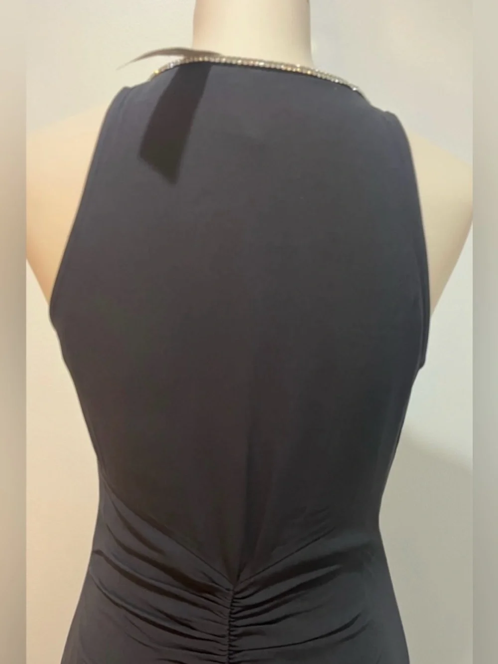 J.Crew Collection Full-length embellished ruched dress in black - Picture 8 of 9